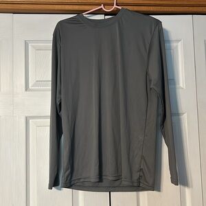 Silky material long sleeve men’s shirt
